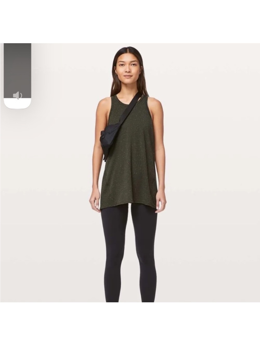lululemon army green open-back tank